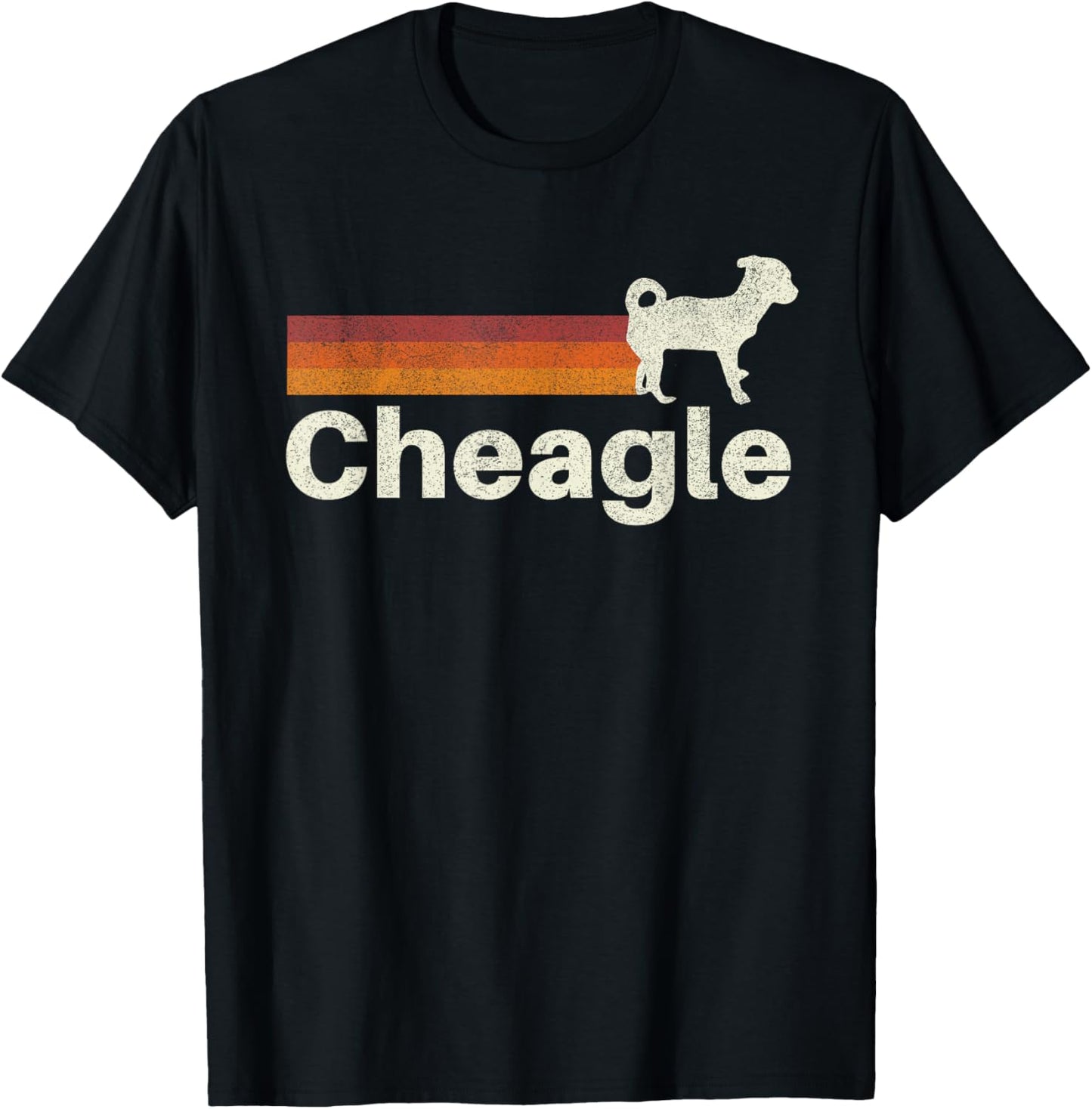 Vintage Cheagle Retro Mom Dad Dog Men Women Girls Kids T-Shirt - T-Shirt | Black