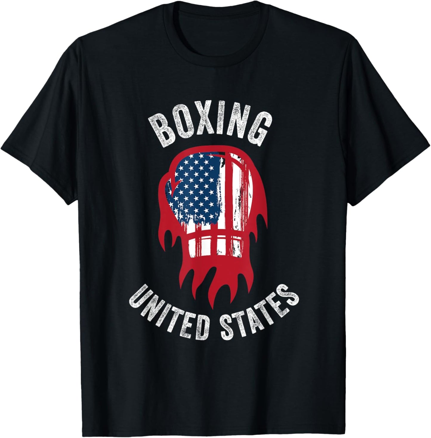 Boxing USA Support the Team Shirt USA Flag Boxer T-Shirt - T-Shirt | Black
