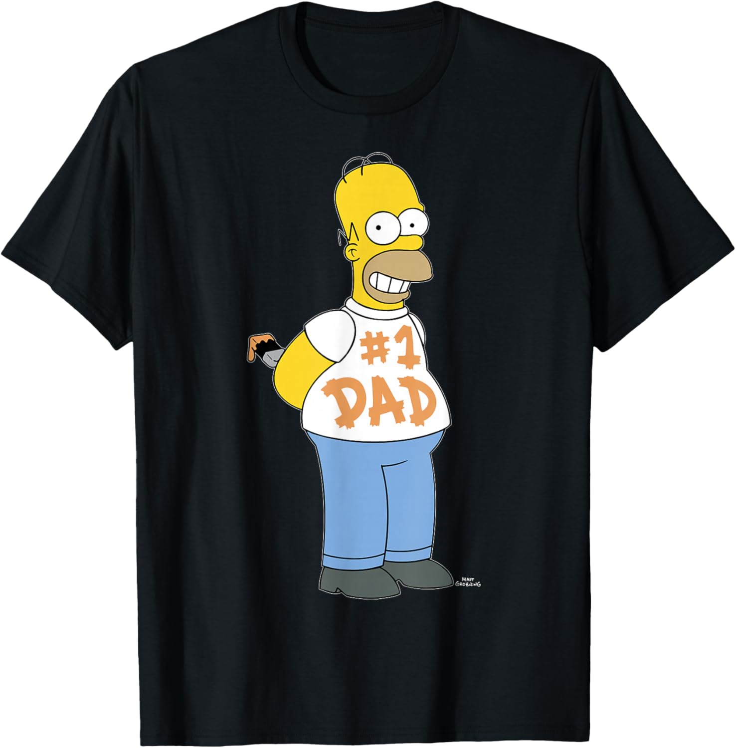 The Simpsons Homer Number 1 Dad Father's Day V2 T-Shirt - T-Shirt | Black