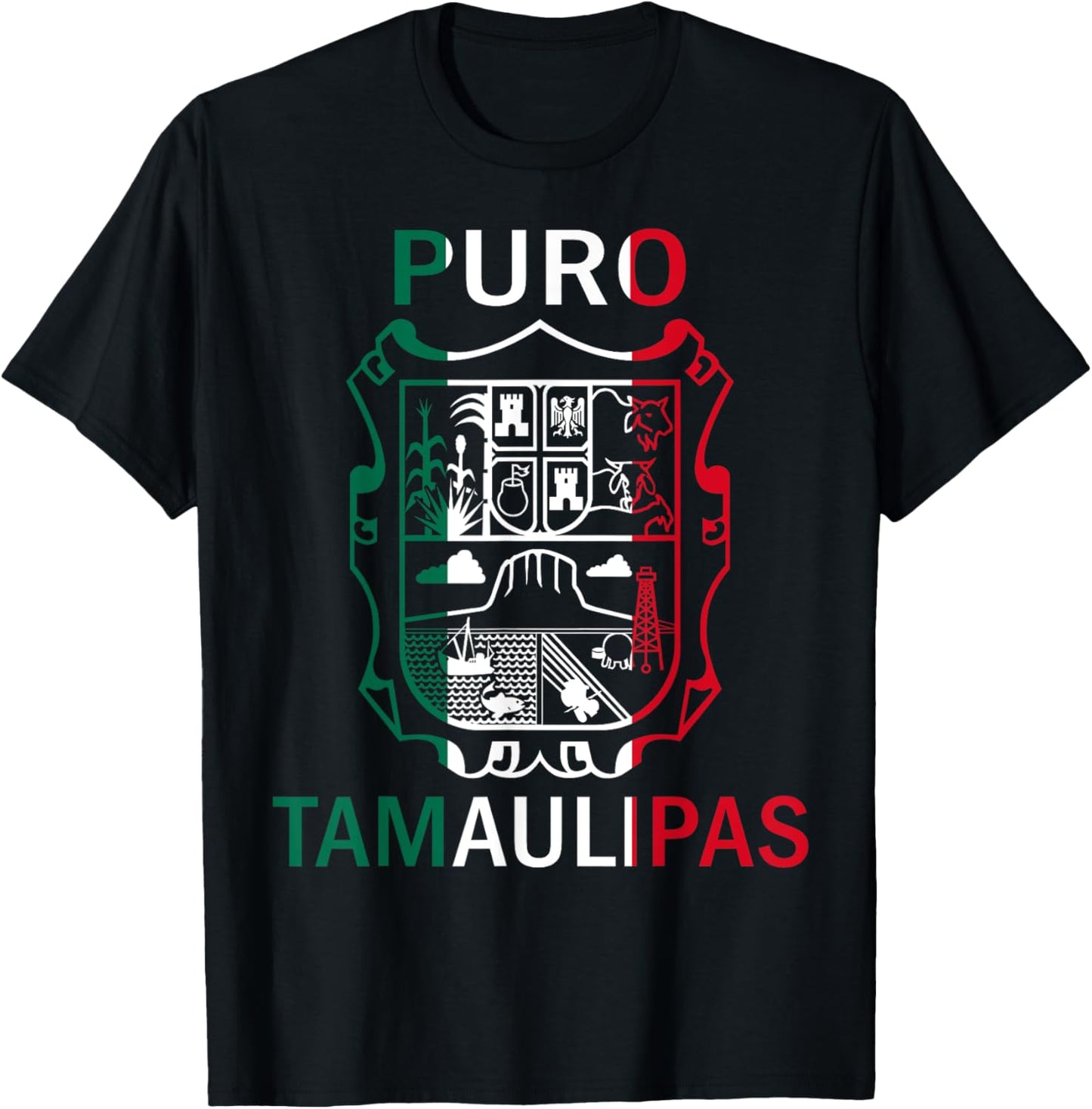 Tamaulipas Tamaulipas Estado De Mexico Escudo Eagle Aguila T-Shirt - T-Shirt | Black
