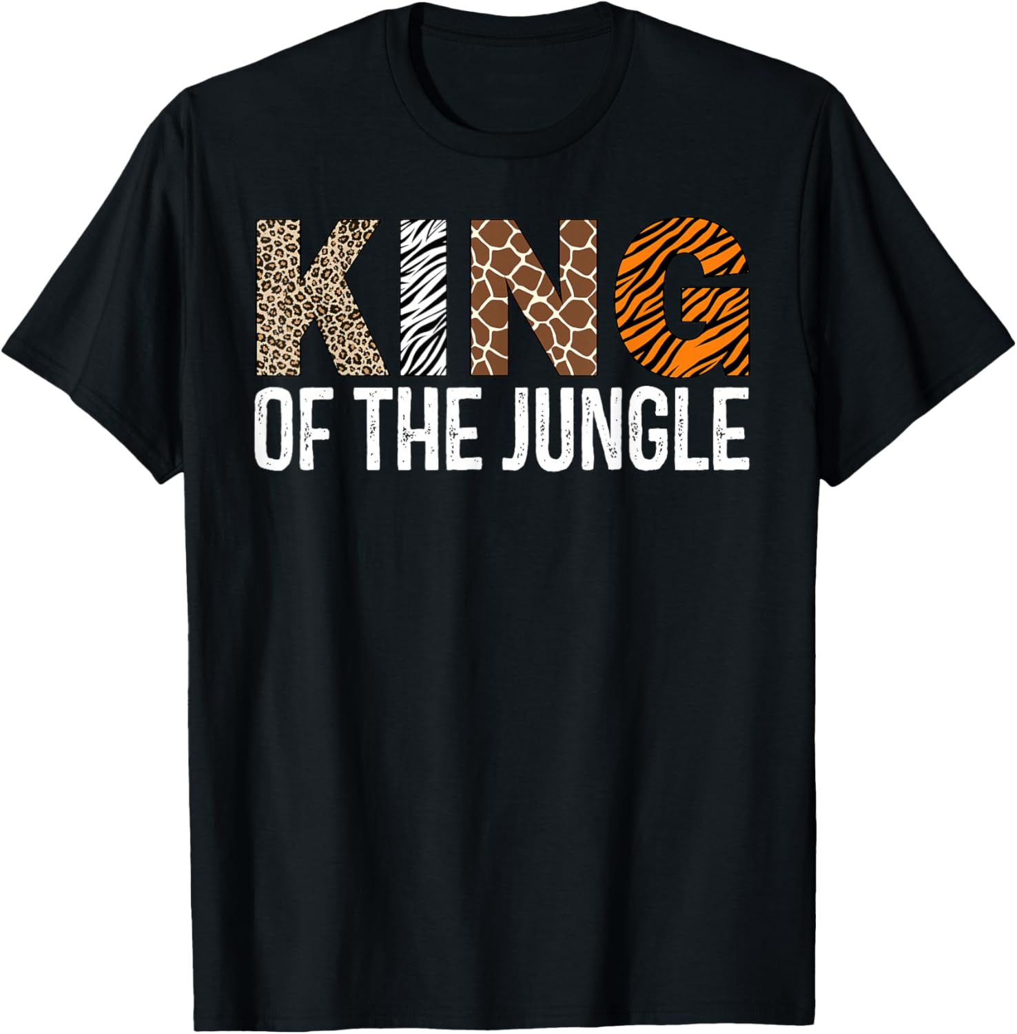King Of The Jungle Birthday Safari Leopard Family Matching T-Shirt - T-Shirt | Black