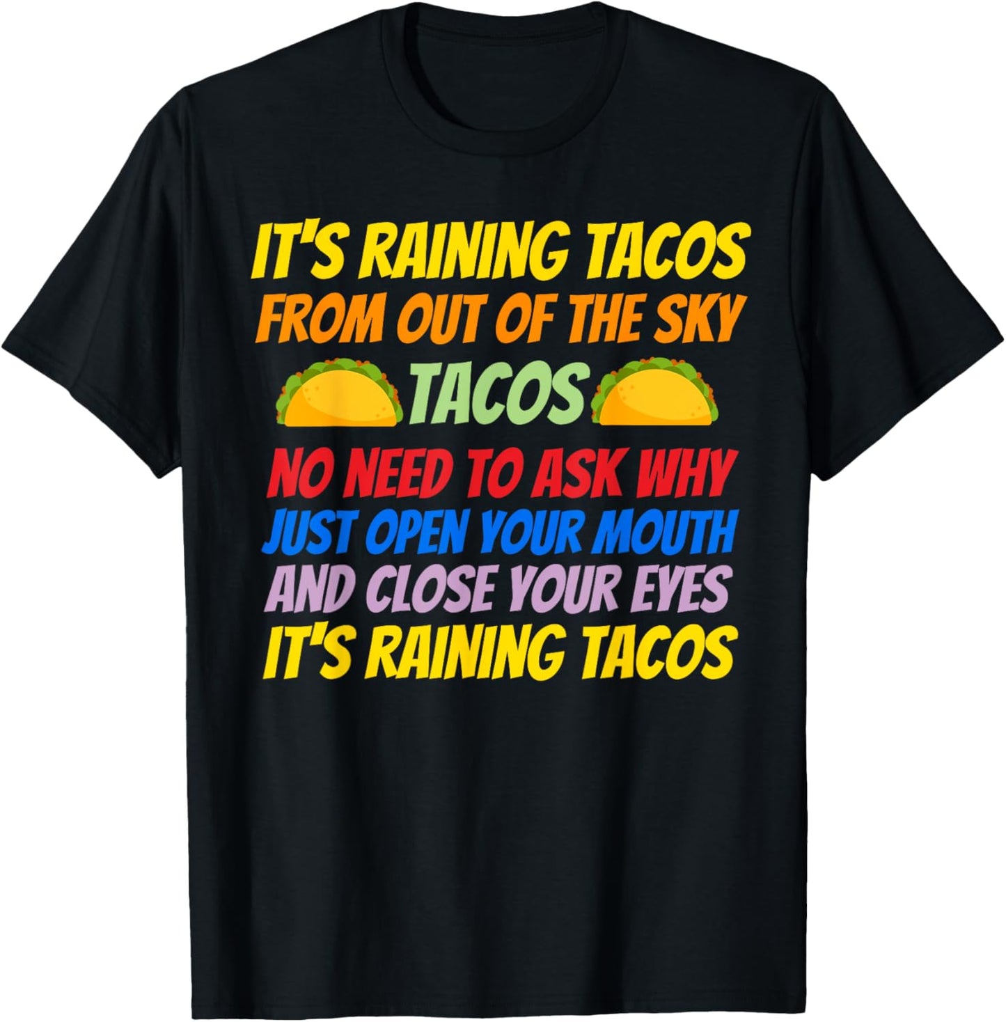 Fun kids it's raining tacos T-Shirt - T-Shirt | Black