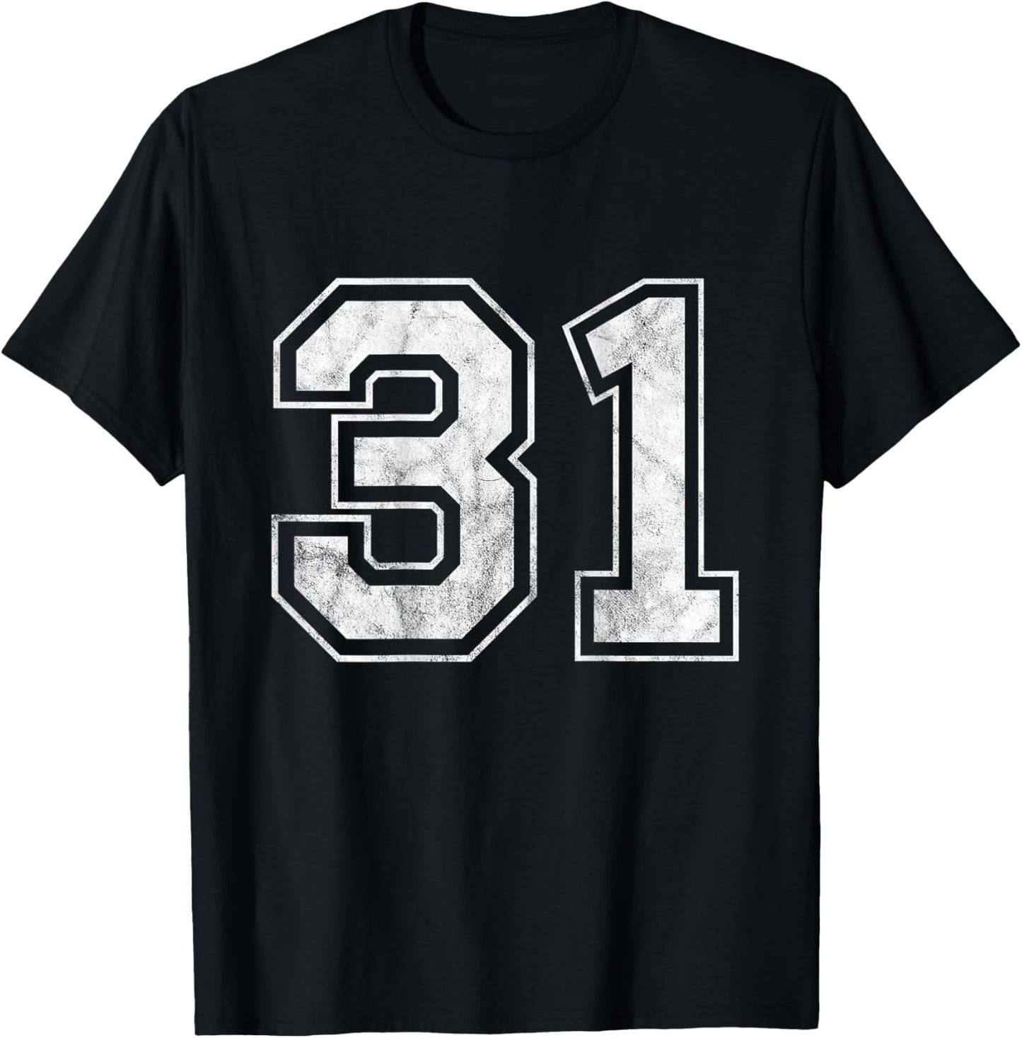 Number 31 on the back T-Shirt - T-Shirt | Black