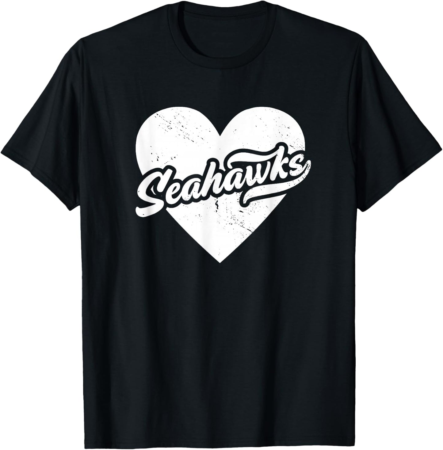 Vintage Seahawks High School Spirit Go Seahawks Love T-Shirt - T-Shirt | Black