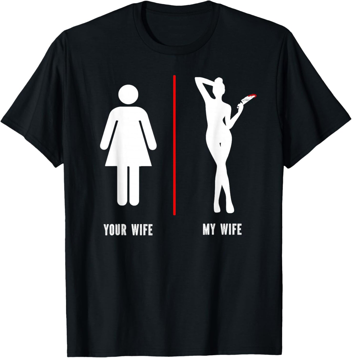 Scary Horror Movie Knife Your Wife My Wife T-Shirt - T-Shirt | Black