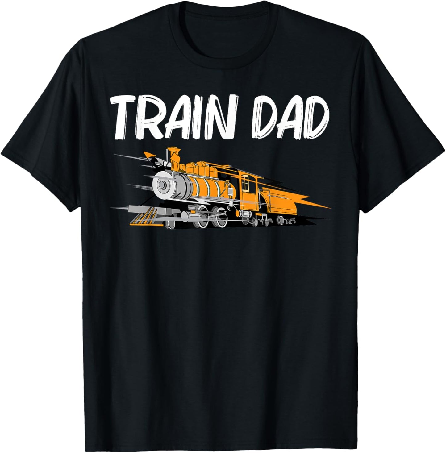 Train Gift Dad Men Cool Locomotives Train Conductors T-Shirt - T-Shirt | Black