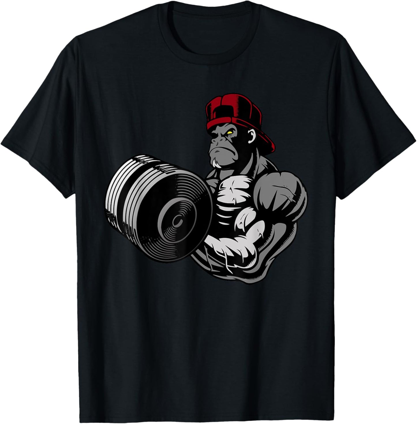 Bodybuilding Gorilla Workout Gym Strength Training T-Shirt - T-Shirt | Black