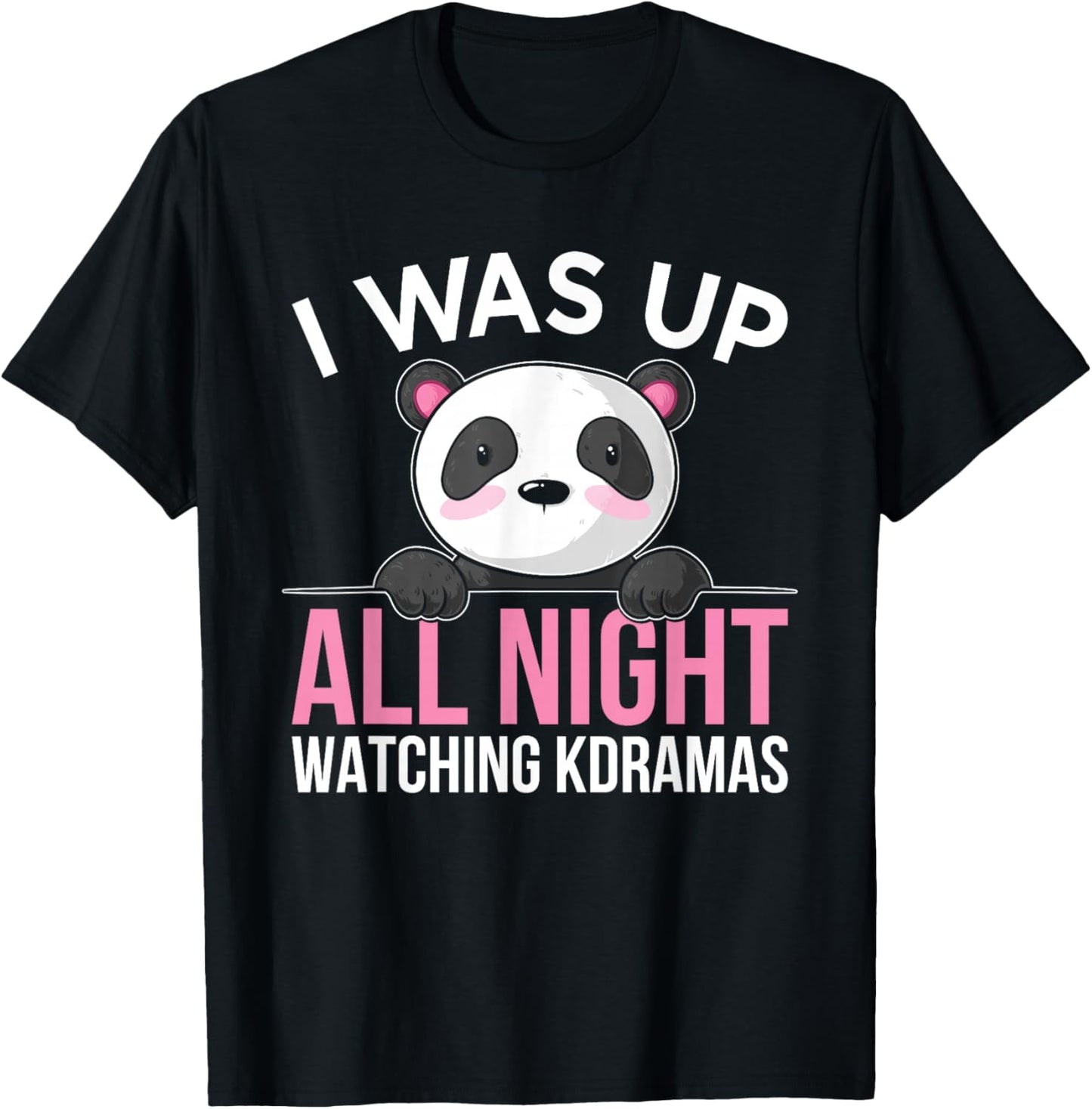 K-Drama Kdrama Korean TV Show Fans Cute Panda T-Shirt - T-Shirt | Black