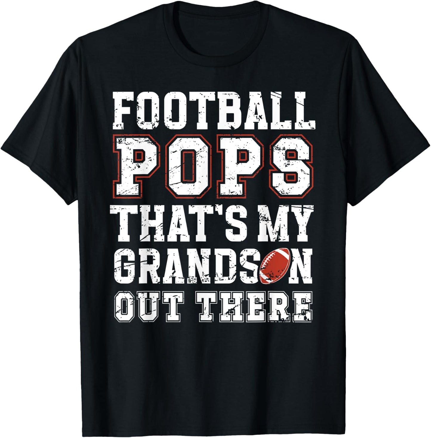 Proud Football Pops Of A Football Player Pops T-Shirt - T-Shirt | Black