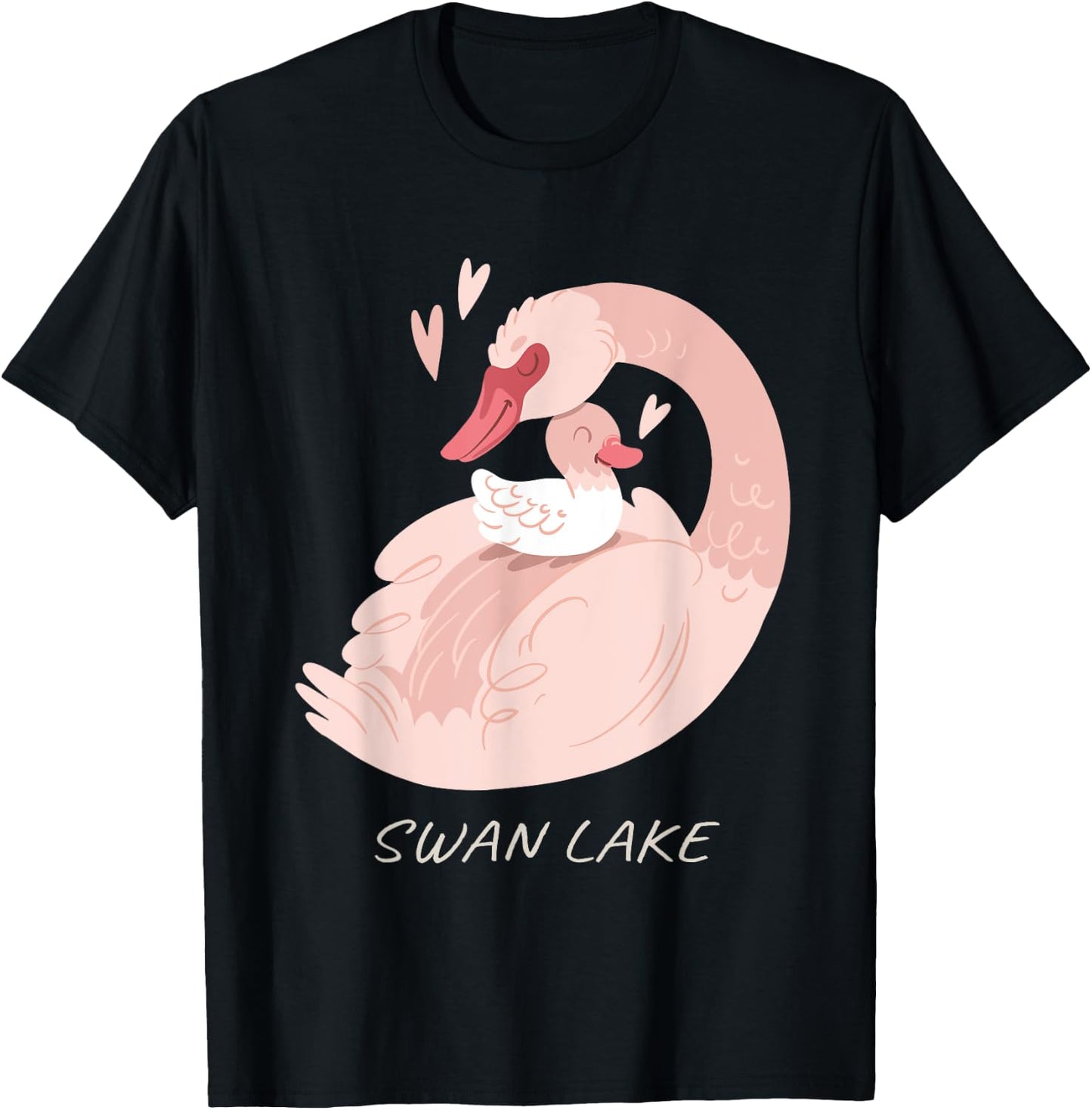 Swan Lake Nature Lover Retro Birds Ducks Lake Ballet Dance T-Shirt - T-Shirt | Black