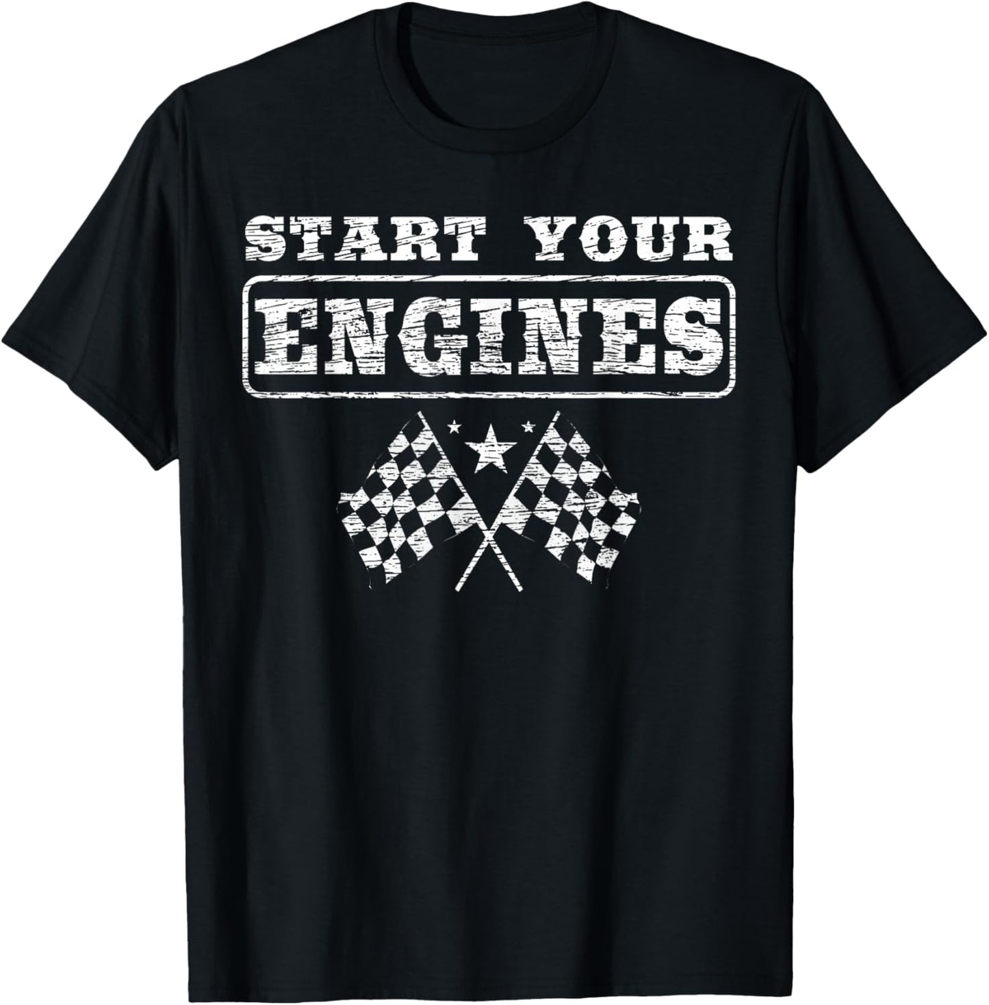 New Start Your Engines for a Car and Bike Racer Autocross T-Shirt - T-Shirt | Black