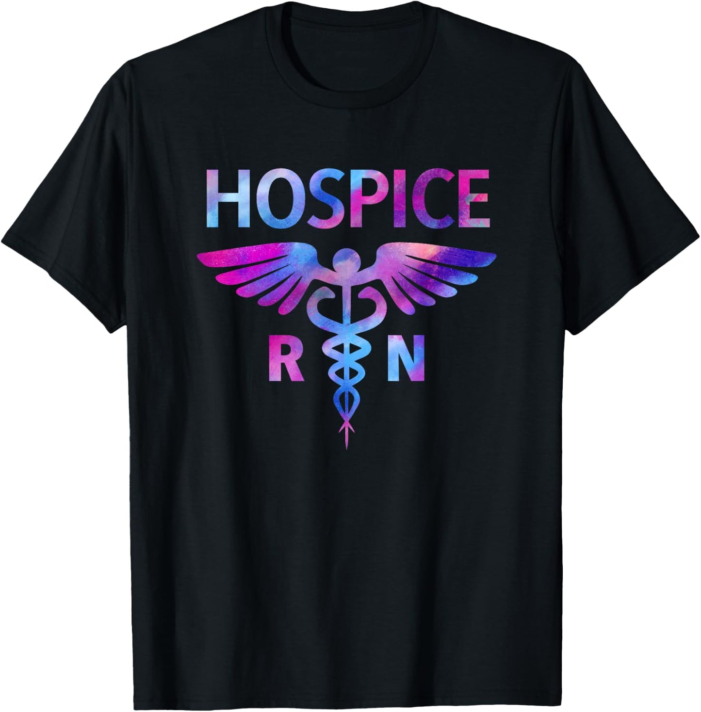 Tie Dye Hospice RN Nurse For Nursing Student Hospice Nurse T-Shirt - T-Shirt | Black