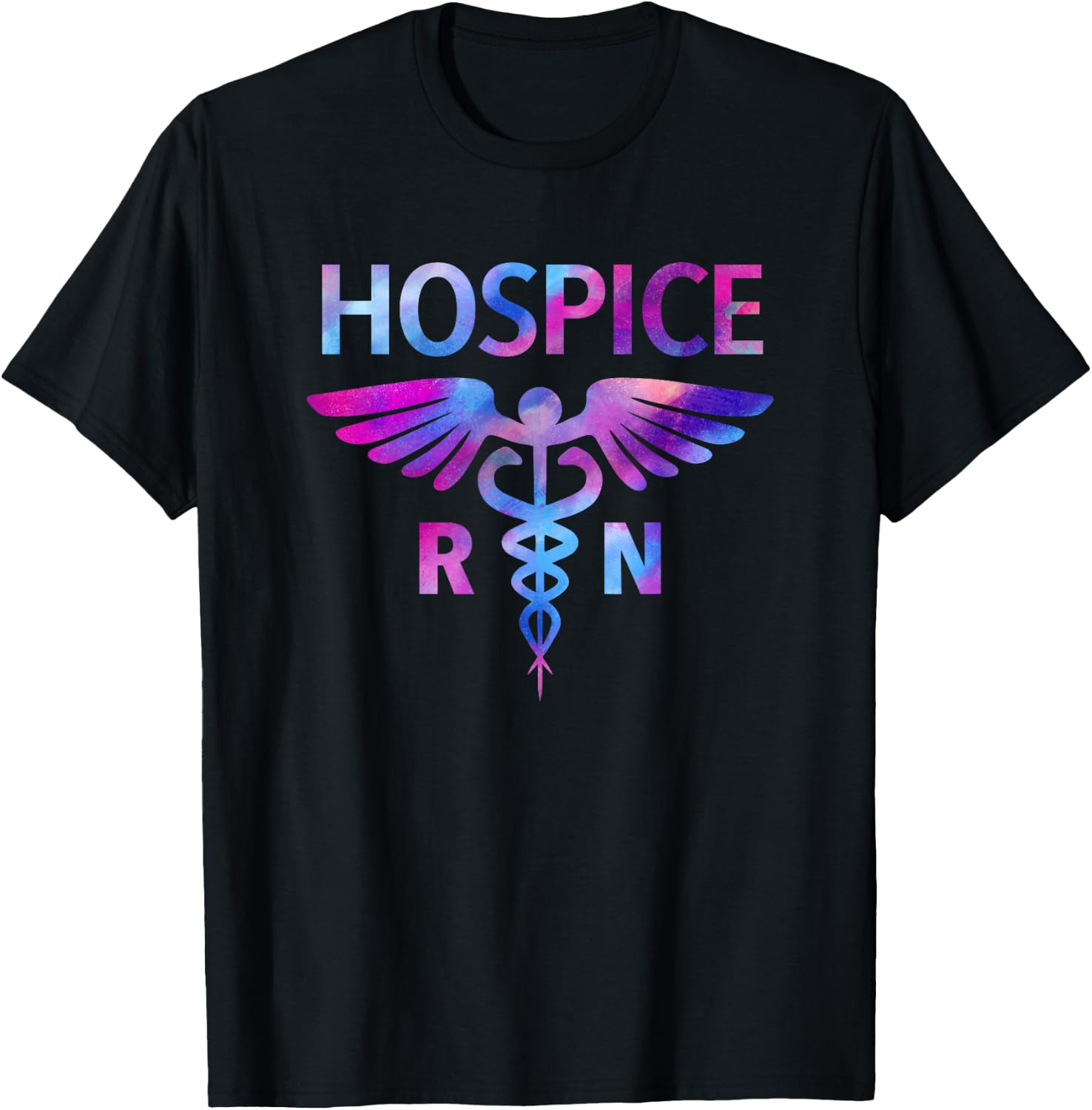 Tie Dye Hospice RN Nurse For Nursing Student Hospice Nurse T-Shirt - T-Shirt | Black