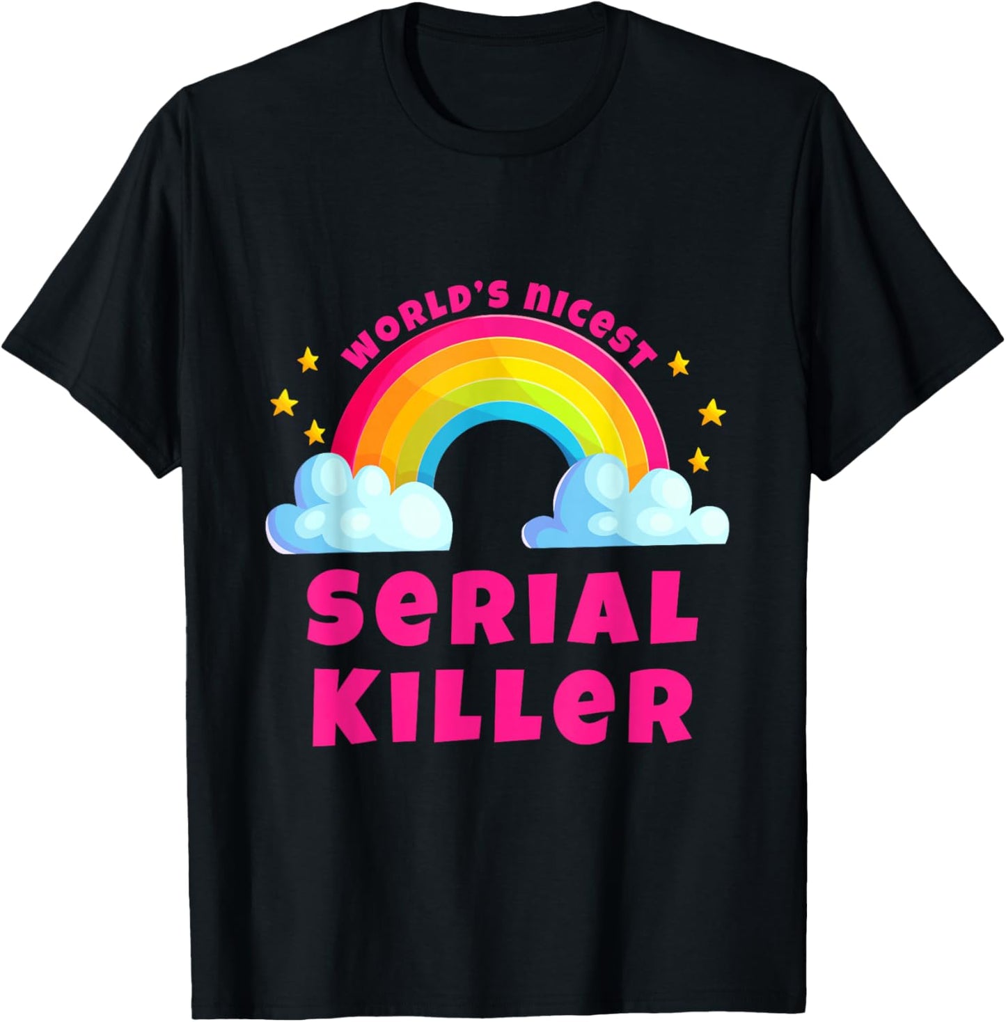 World's Nicest Serial Killer | Sarcastic Retro Serial Killer T-Shirt - T-Shirt | Black