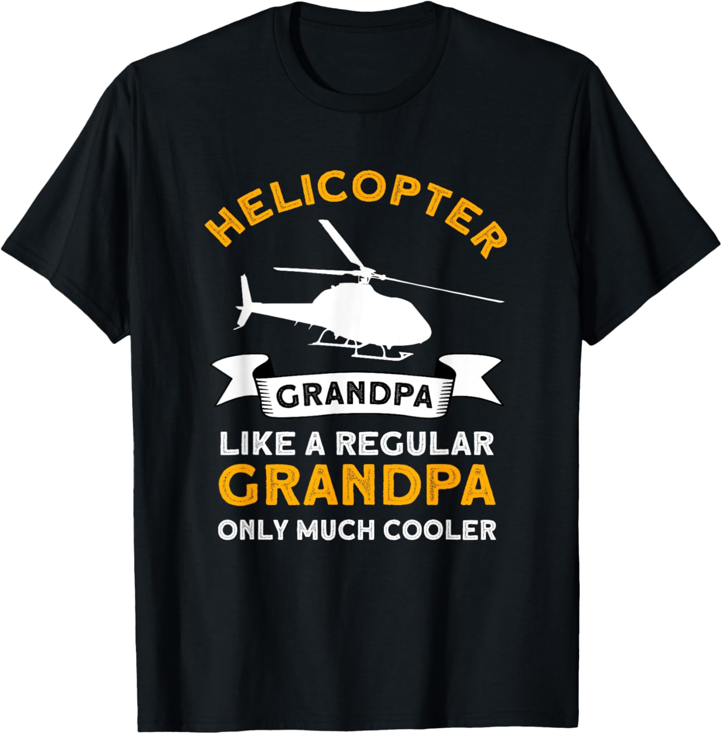 Helicopter Grandpa - Airplane Helicopter Pilot Aviation T-Shirt - T-Shirt | Black