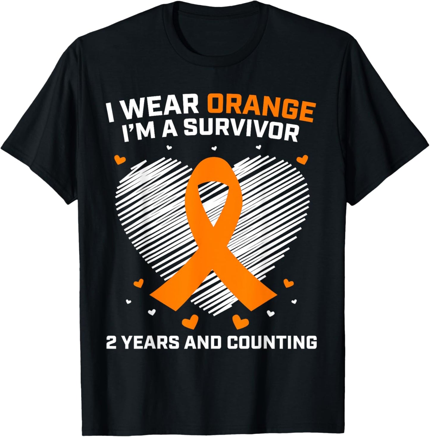 Kidney Cancer Survivor Gifts 2 Years Cancer Free Awareness T-Shirt - T-Shirt | Black