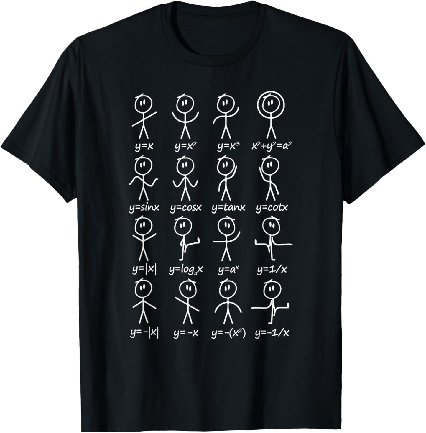 Algebra Dance Funny Graph Figures Math Equation Teacher T-Shirt - T-Shirt | Black
