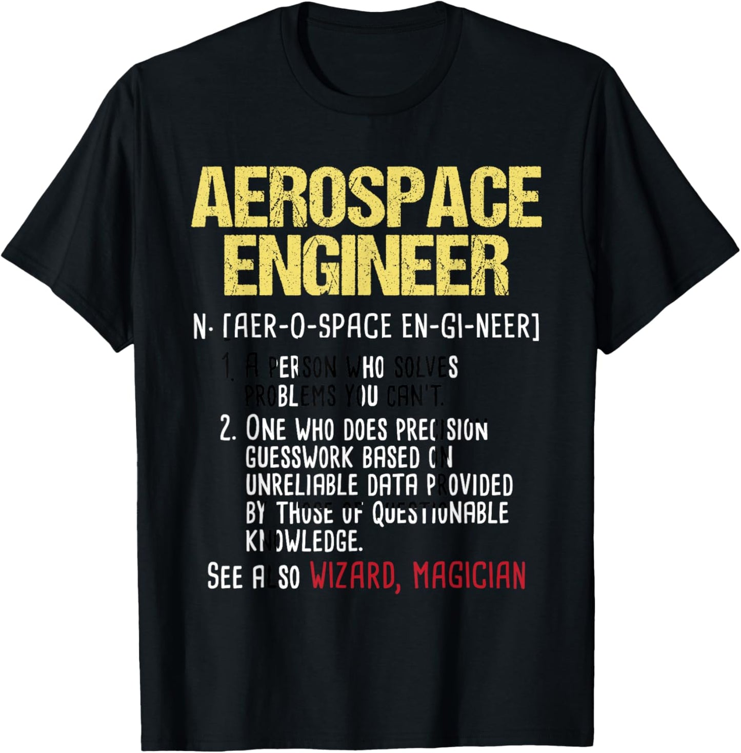Aerospace Engineer - Aeronautical Engineering Aircrafts T-Shirt - T-Shirt | Black