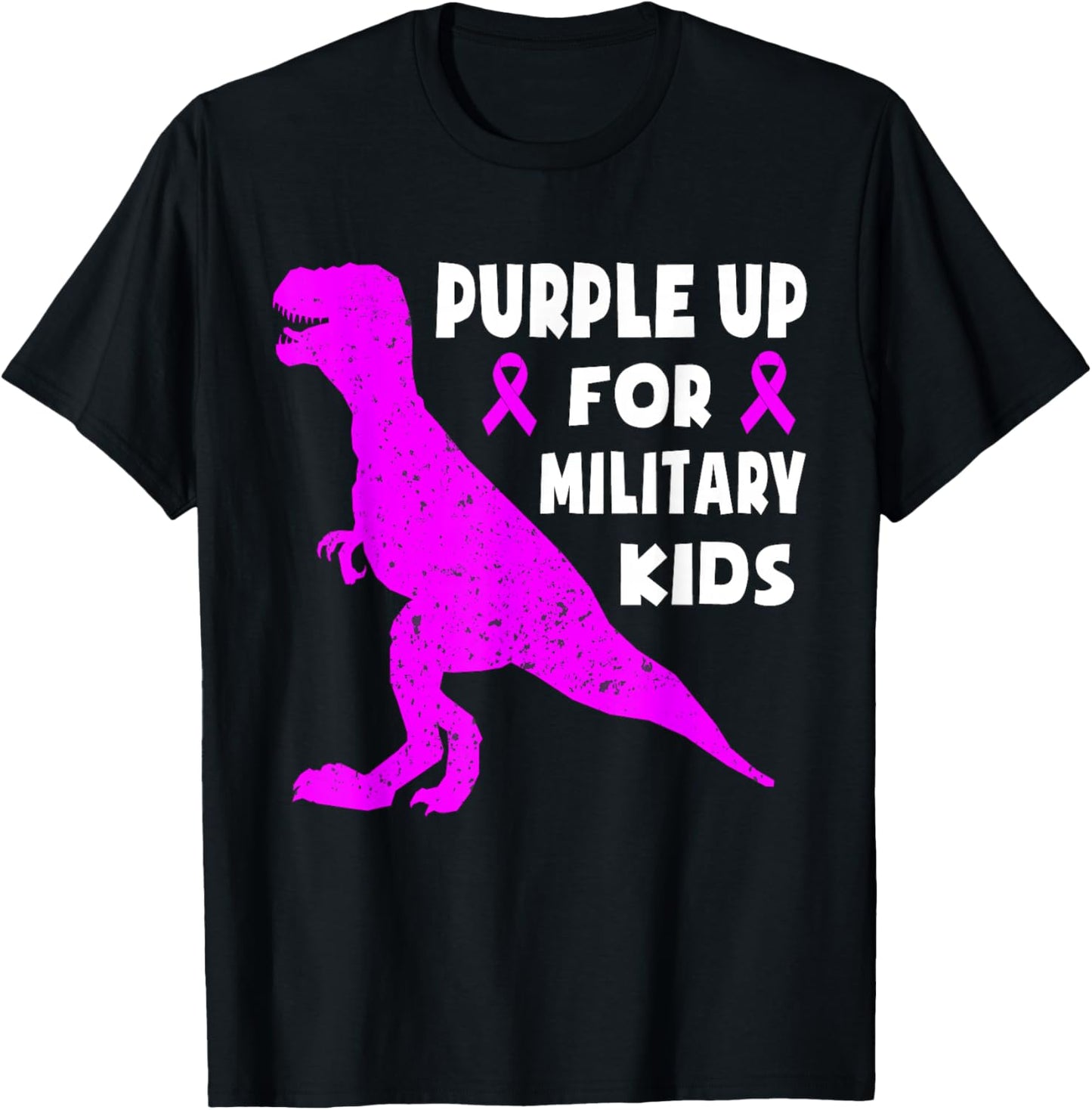 Purple Up For Military Kids Month Of The Military Child Boys T-Shirt - T-Shirt | Black