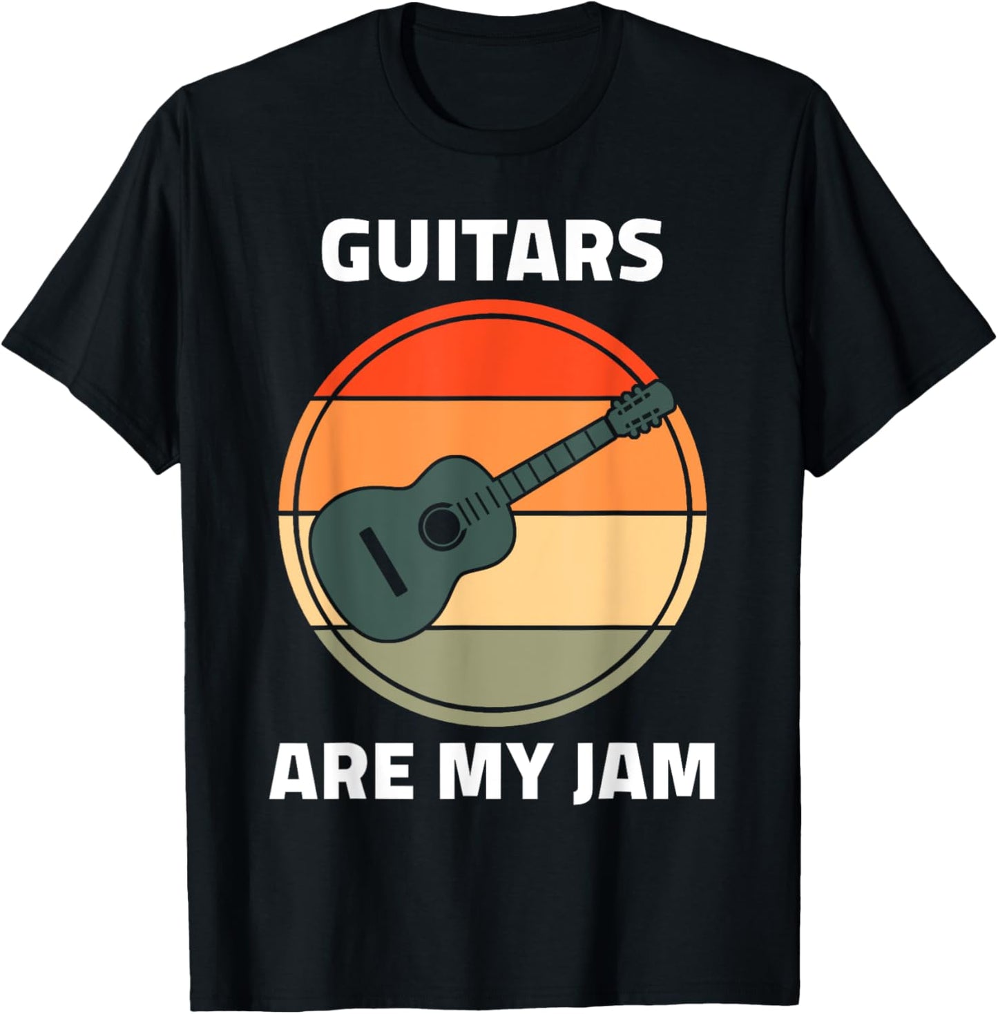 Guitar Shirt - Vintage Guitar Cool Retro Guitars Are My Jam T-Shirt - T-Shirt | Black
