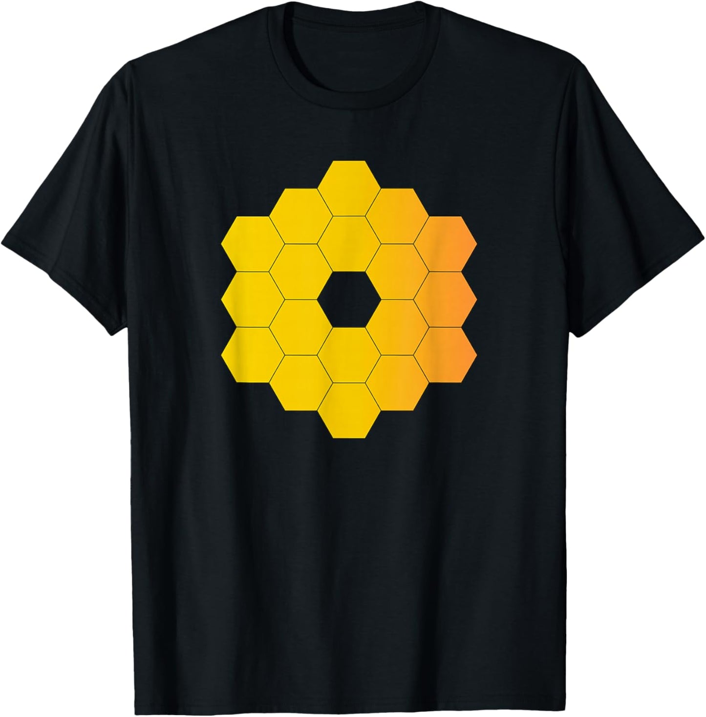 Webb Space Telescope Mirror Design Science Universe JWST T-Shirt - T-Shirt | Black