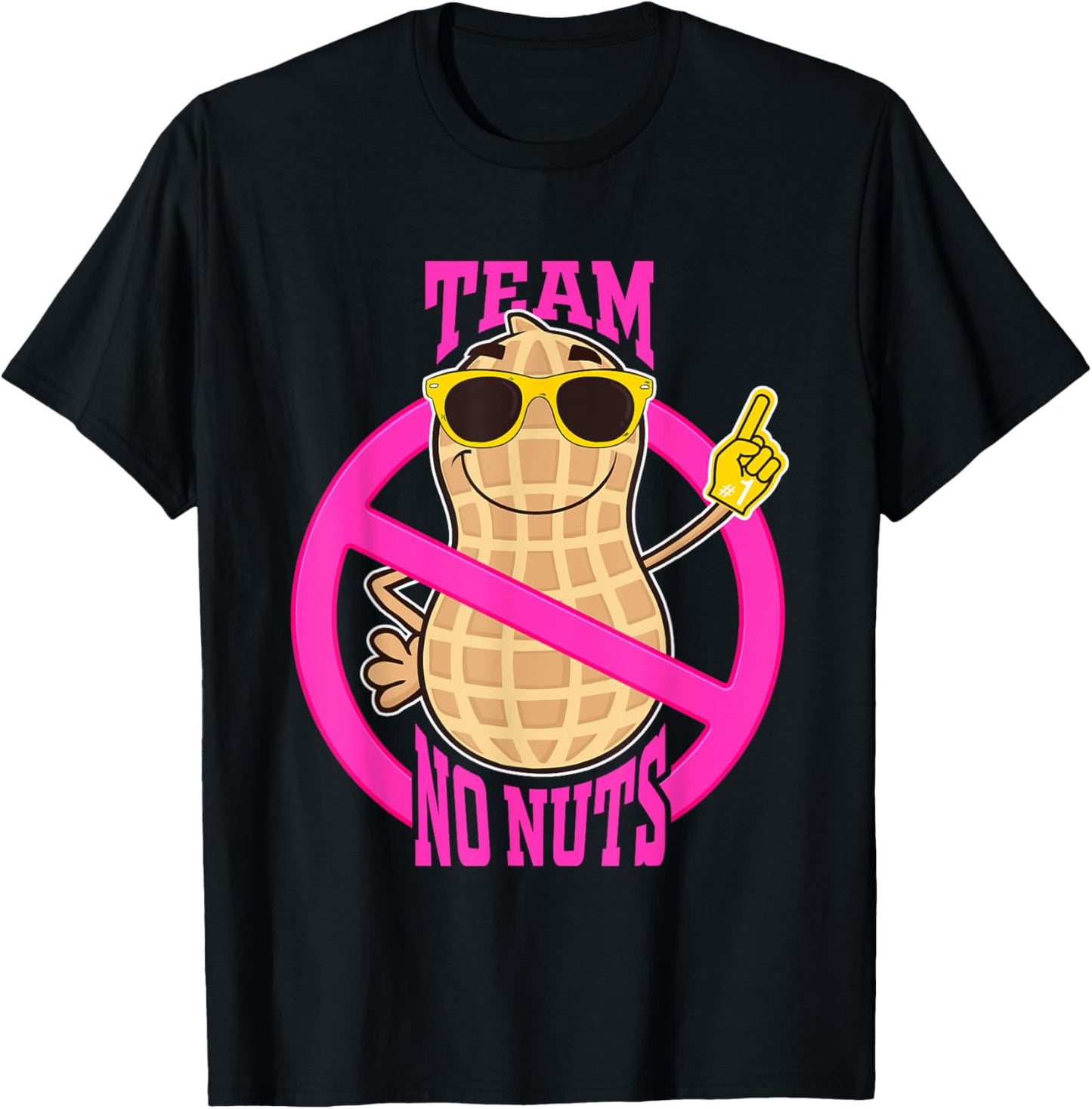 Team No Nuts gender reveal pregnancy announcement baby girl T-Shirt - T-Shirt | Black