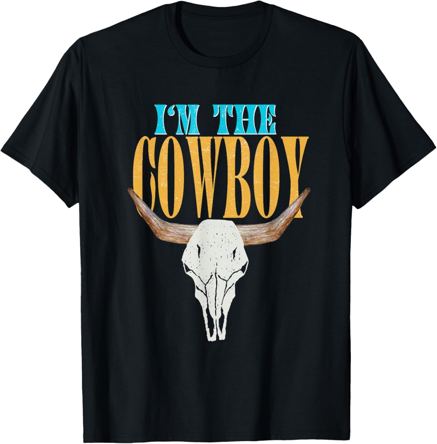 Country Couple Matching Outfits Cowgirls I'm The Cowboys T-Shirt - T-Shirt | Black