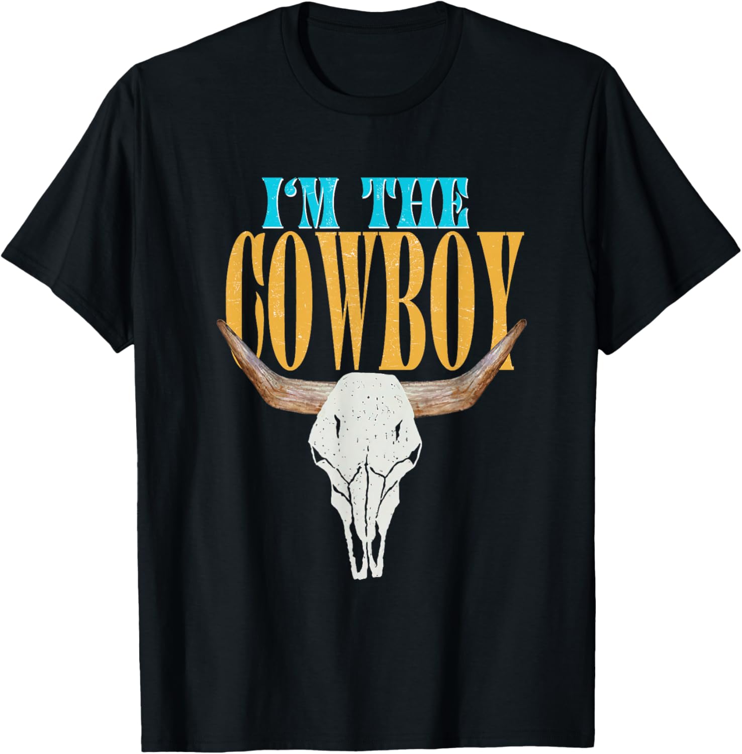 Country Couple Matching Outfits Cowgirls I'm The Cowboys T-Shirt - T-Shirt | Black