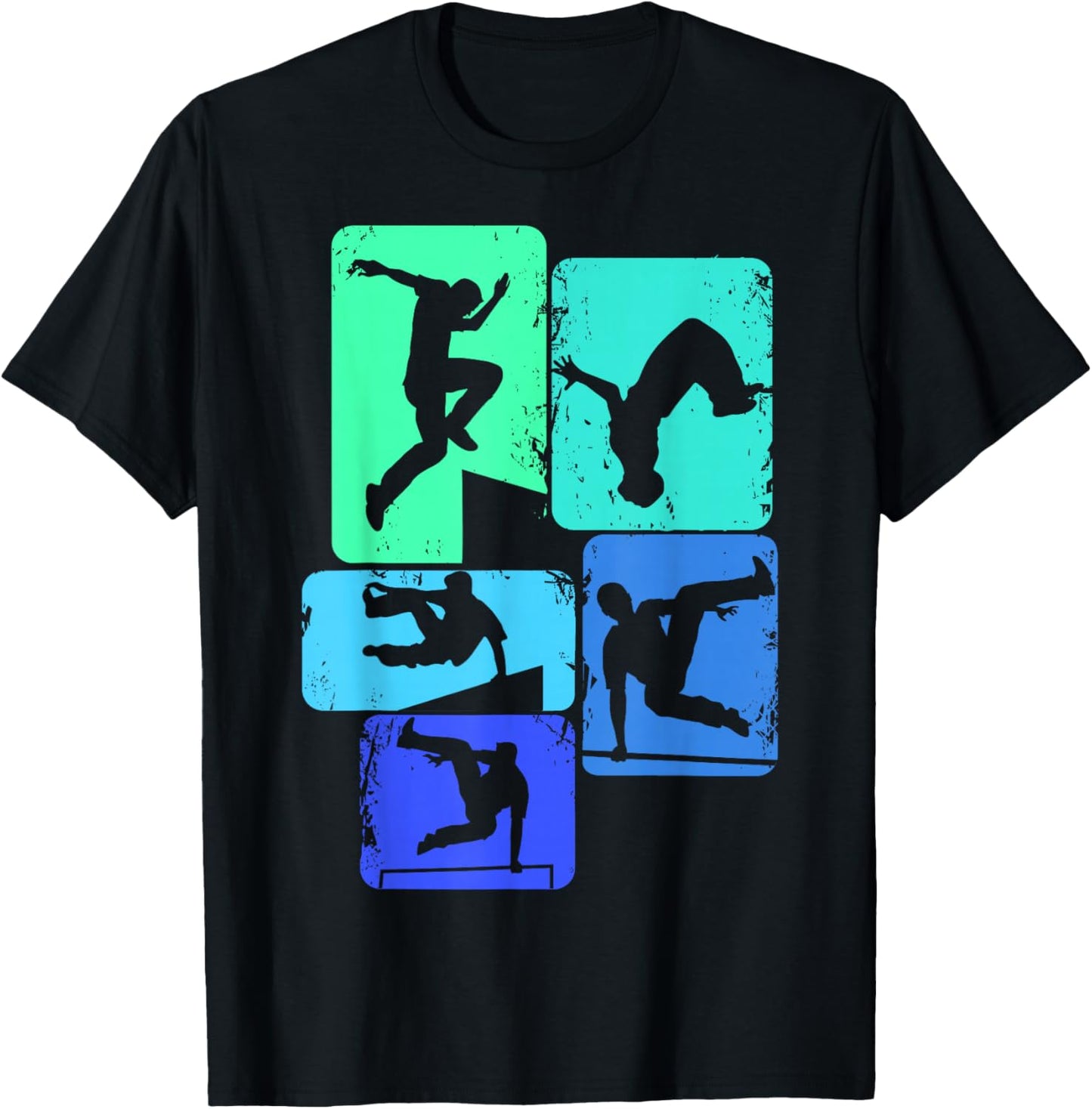 Parkour Traceur Freerunner Freerunning Kids Boys Men T-Shirt - T-Shirt | Black