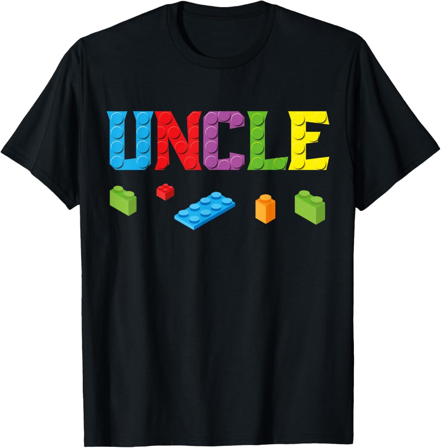 Uncle Master Builder Building Bricks Blocks Family Set T-Shirt - T-Shirt | Black