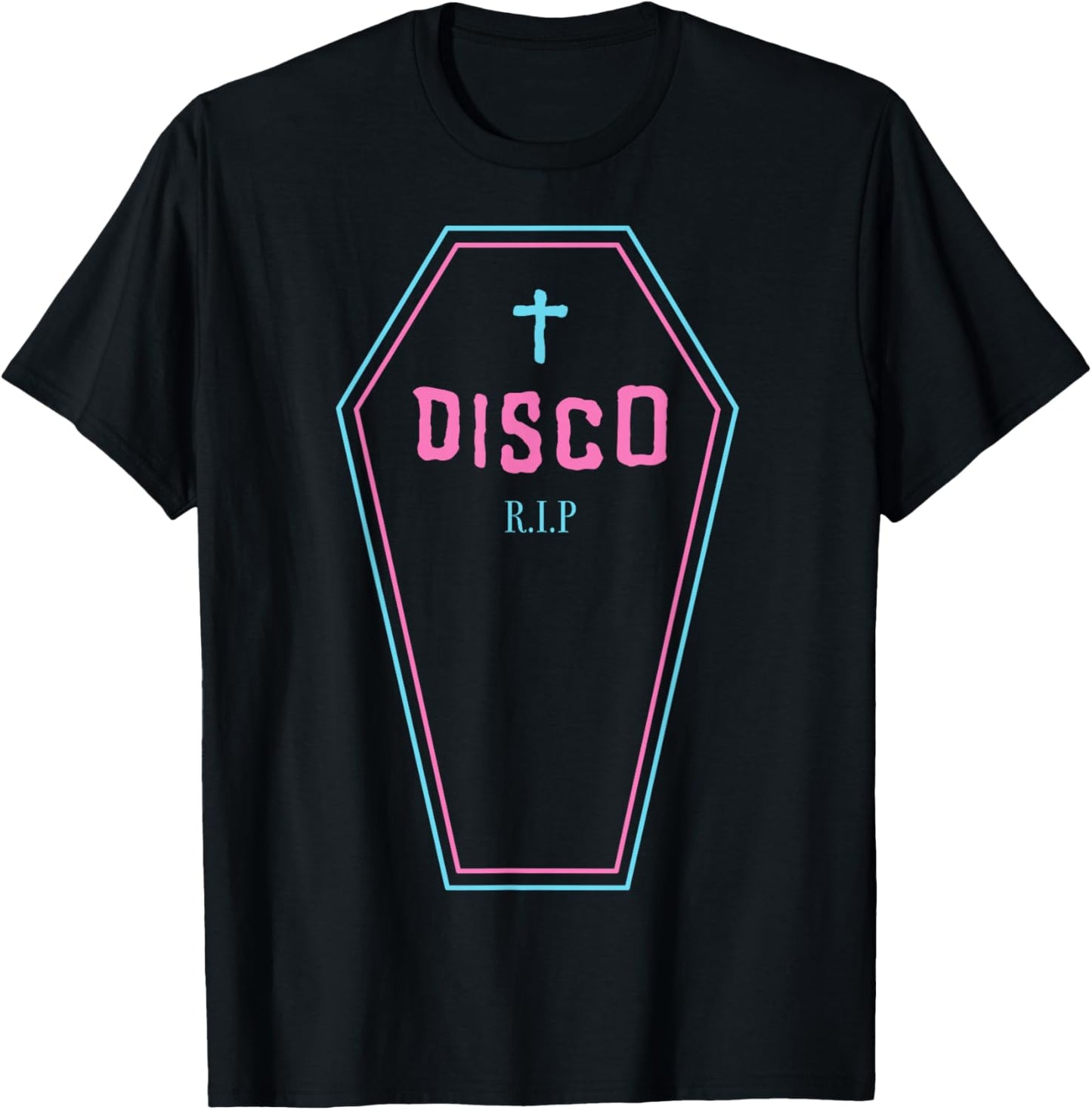 Funny Disco - House Music - Coffin - Disco Is Dead - Music T-Shirt - T-Shirt | Black