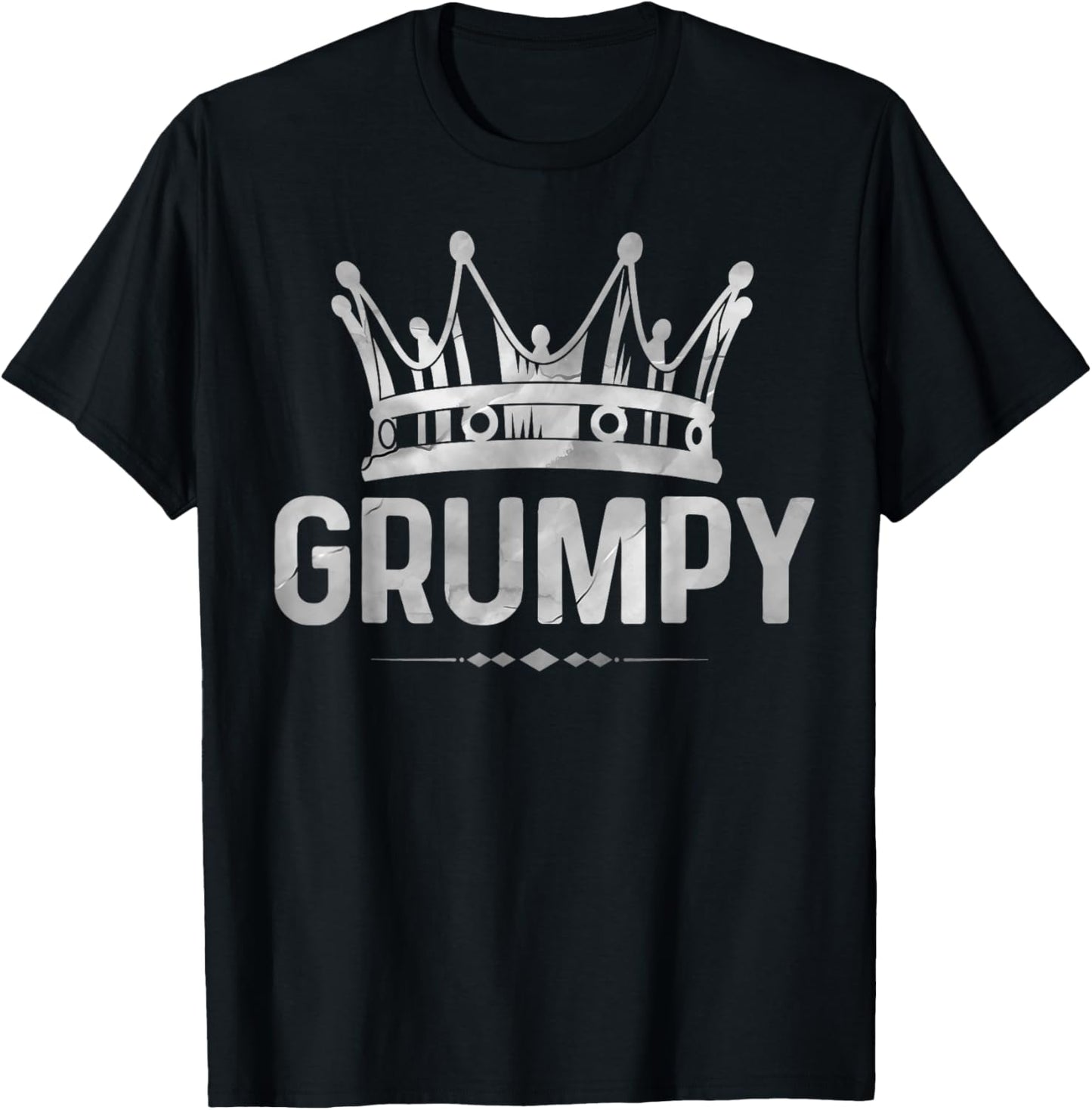 Cool Grumpy King Crown American Patriotic USA Father's Day T-Shirt - T-Shirt | Black