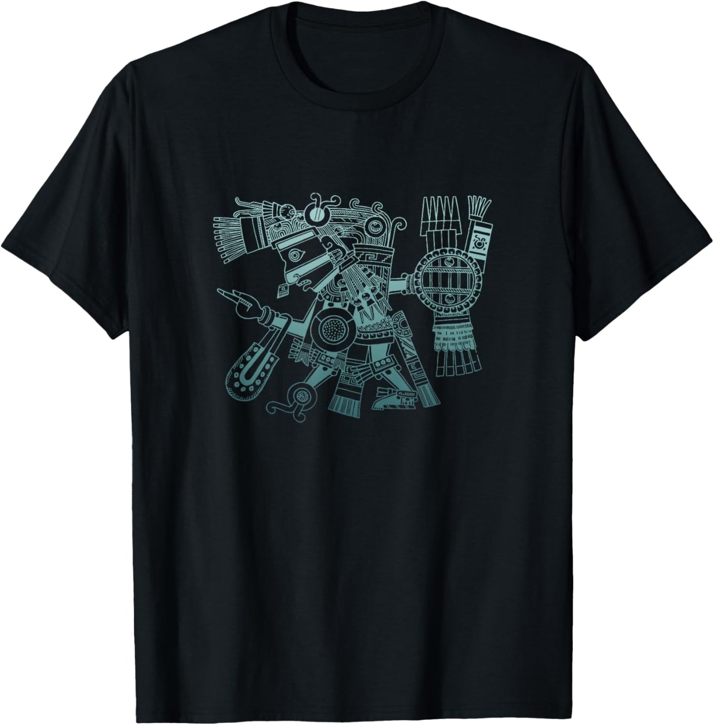 Maya patron deity Tezcatlipoca warrior Aztec Indians Mexico T-Shirt - T-Shirt | Black