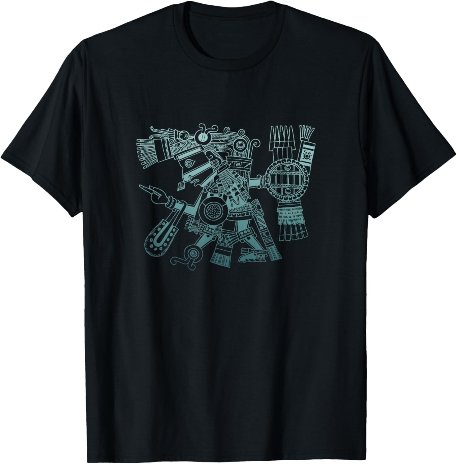 Maya patron deity Tezcatlipoca warrior Aztec Indians Mexico T-Shirt - T-Shirt | Black