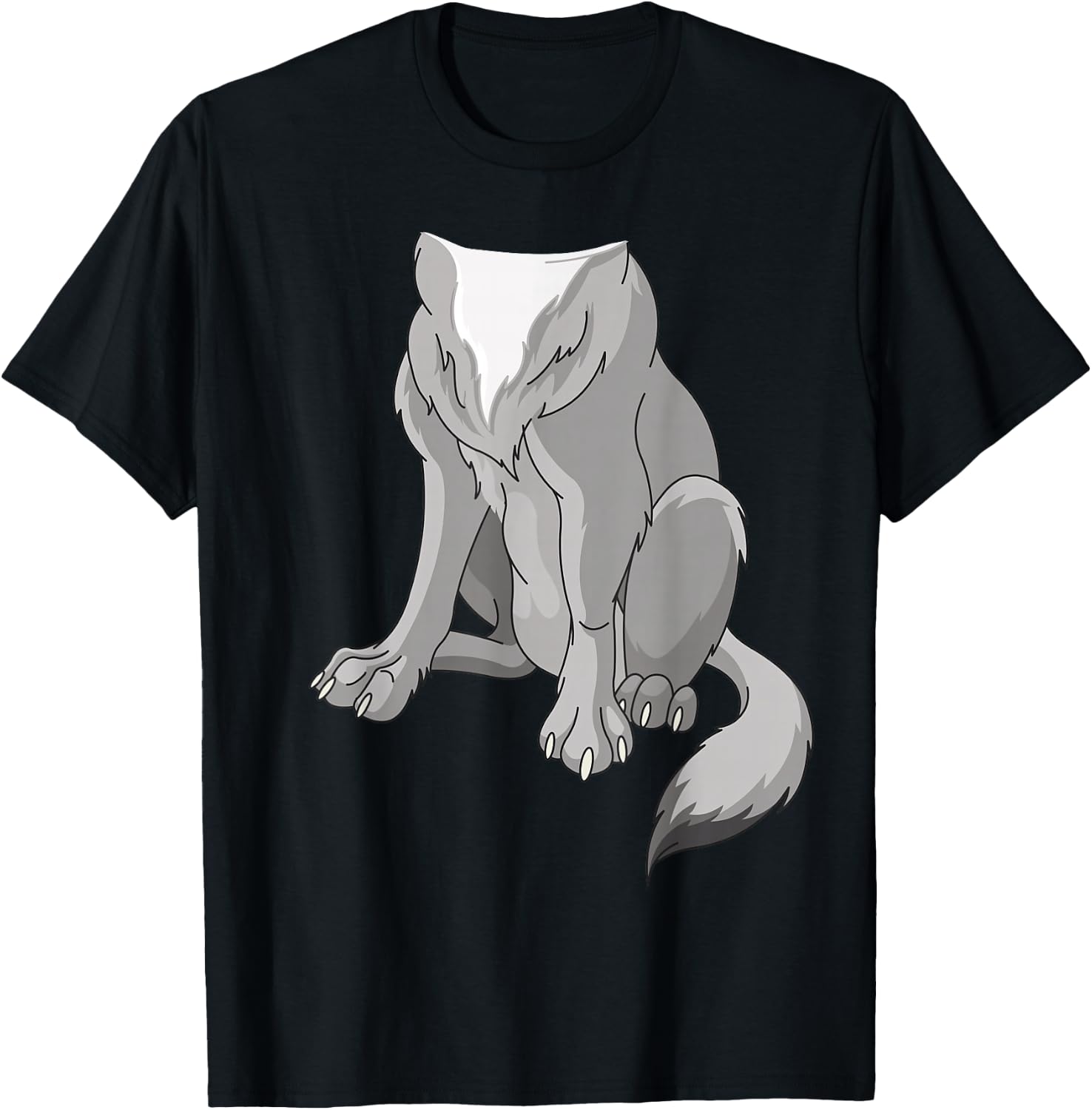 Wolf Shirt Adult Men Women Kids Werewolf Costume T-Shirt - T-Shirt | Black