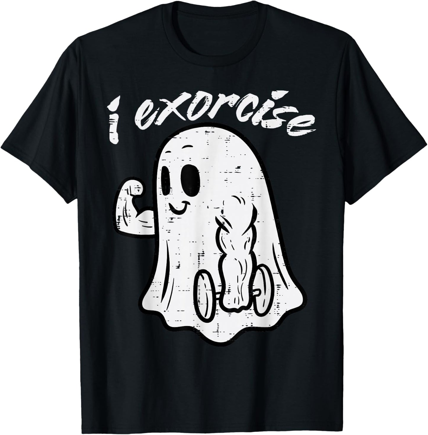 Halloween Exercise Ghost I Exorcise Gym Costume Women Men T-Shirt - T-Shirt | Black