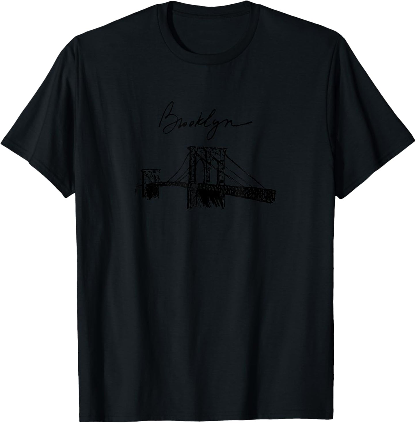 Brooklyn New York Bridge T-Shirt - T-Shirt | Black