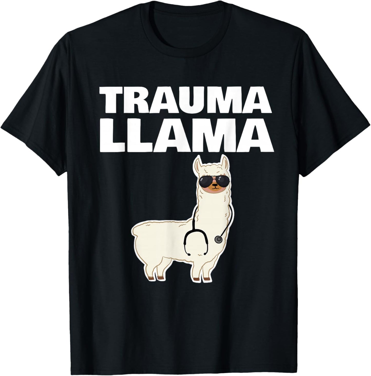 Nurse Trauma Llama T-Shirt - T-Shirt | Black
