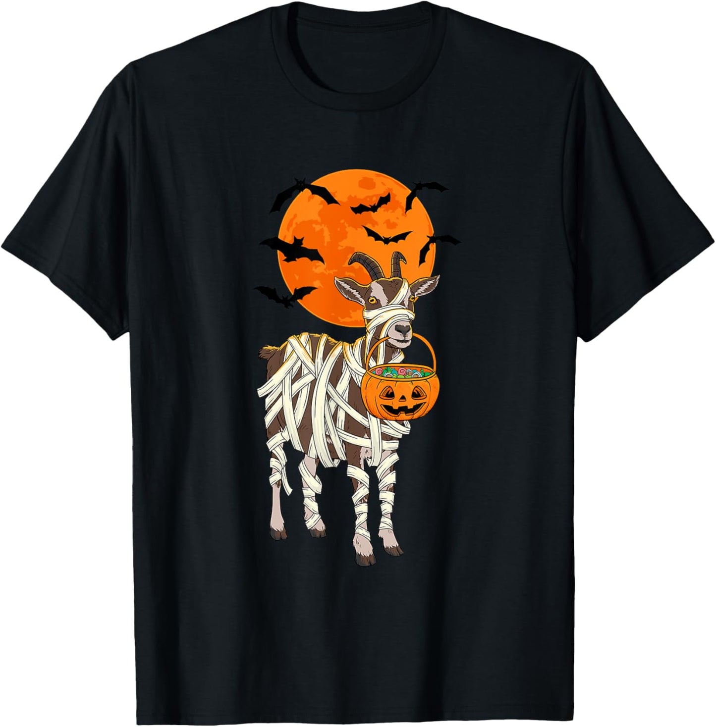 Goat Mummy Funny Halloween Farmer T-Shirt - T-Shirt | Black