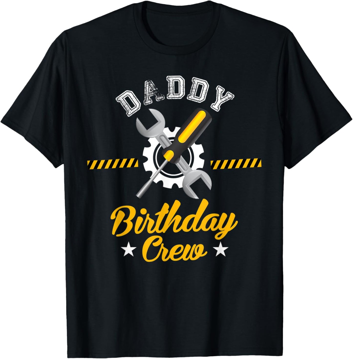 Daddy Birthday Crew Matching Family Mechanic Repairman Tool T-Shirt - T-Shirt | Black