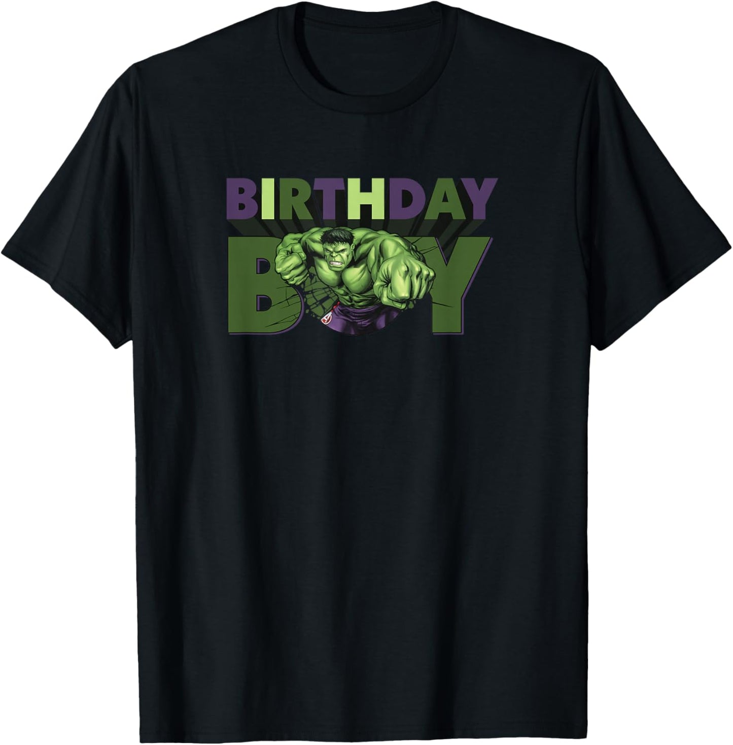 Marvel Avengers Incredible Hulk Smash Birthday Boy T-Shirt - T-Shirt | Black