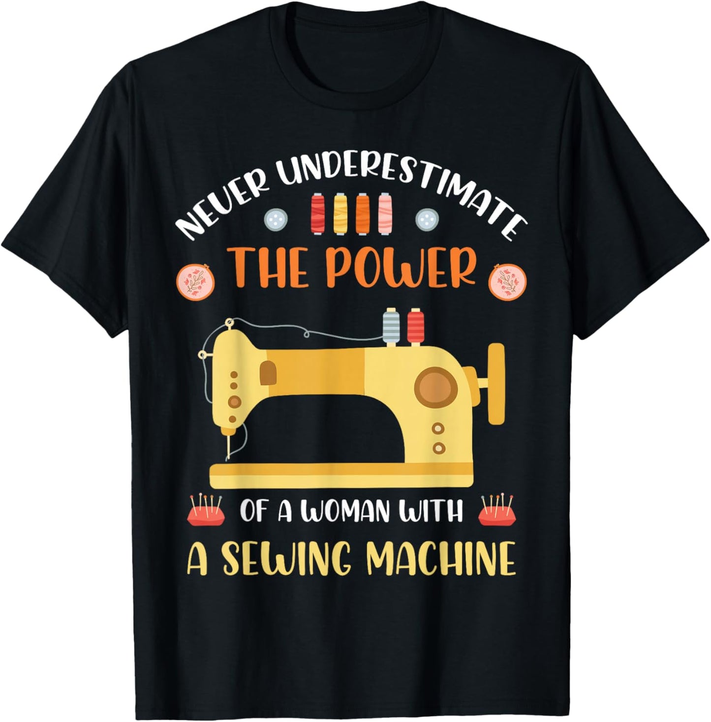 Sewing Machine Dressmaker Women Handmade Funny Sewing T-Shirt - T-Shirt | Black