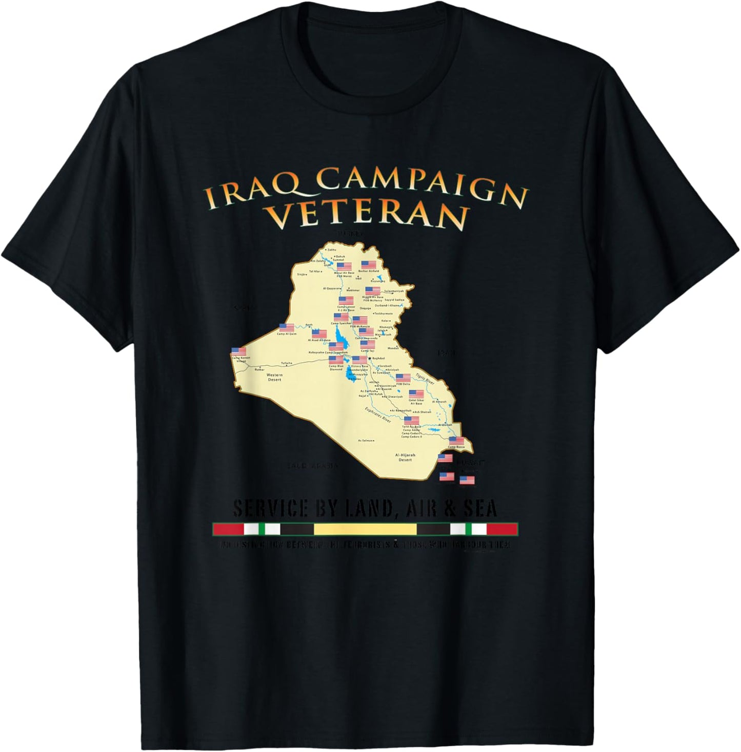 Iraq Campaign Veteran T-Shirt - T-Shirt | Black