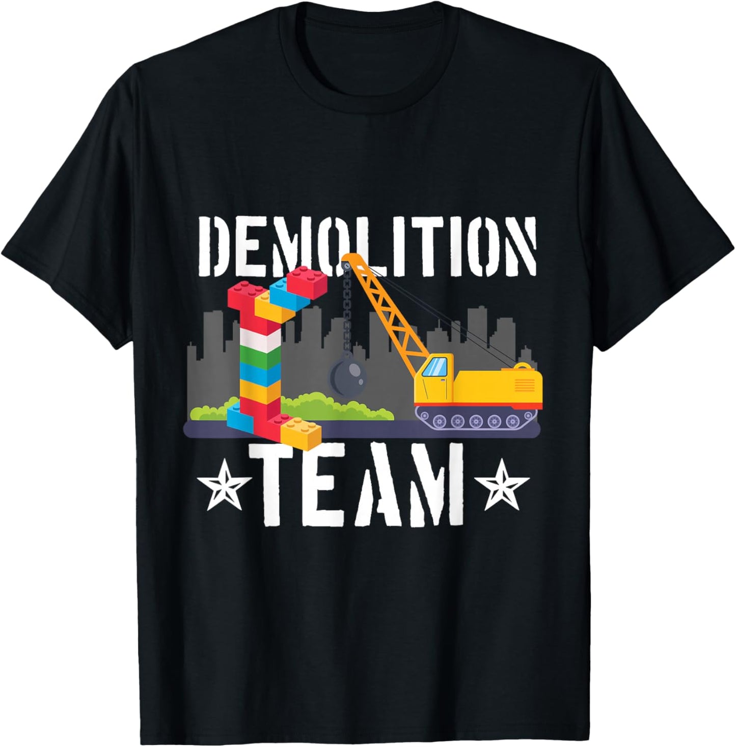 Abriss Team Builder Building Blocks Building Blocks Toy T-Shirt - T-Shirt | Black