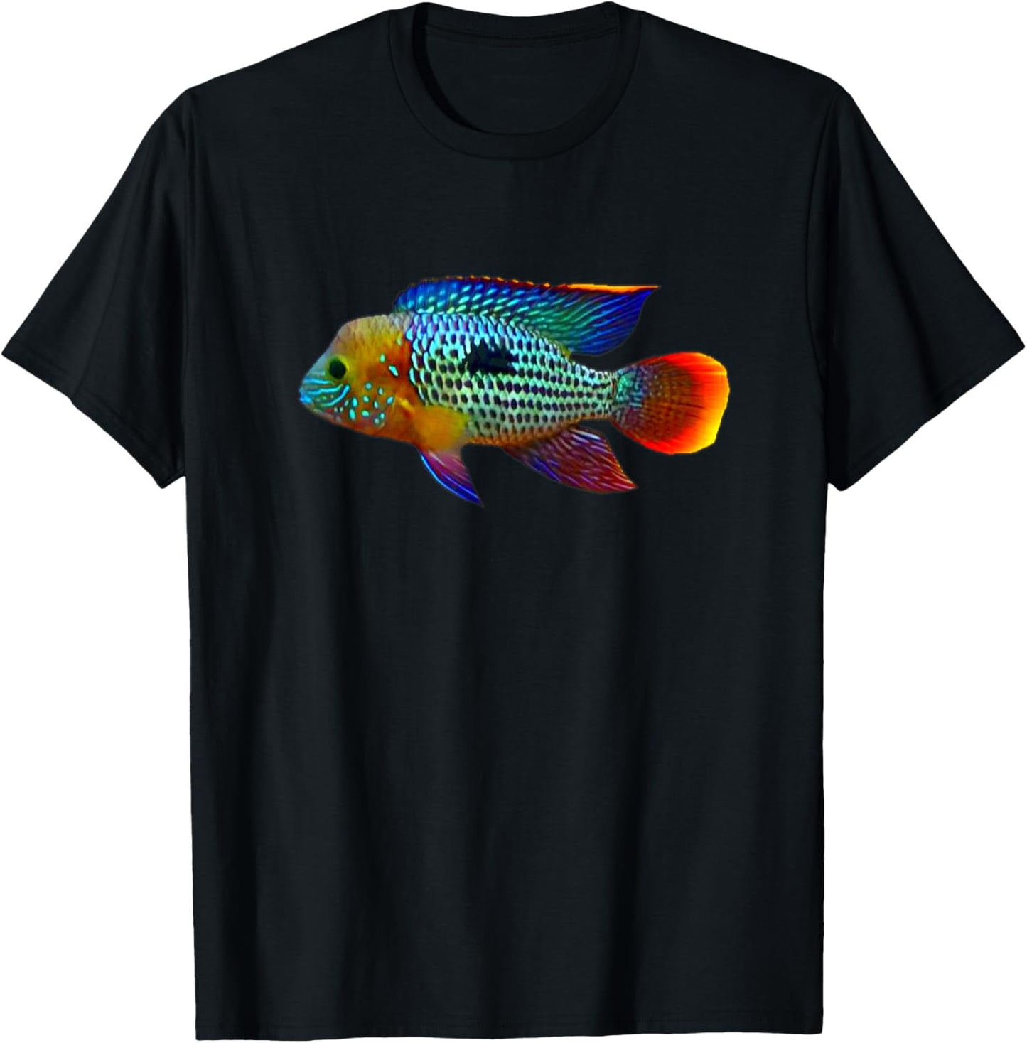 Green Terror Cichlids South American Cichlid Aquarium Fish T-Shirt - T-Shirt | Black