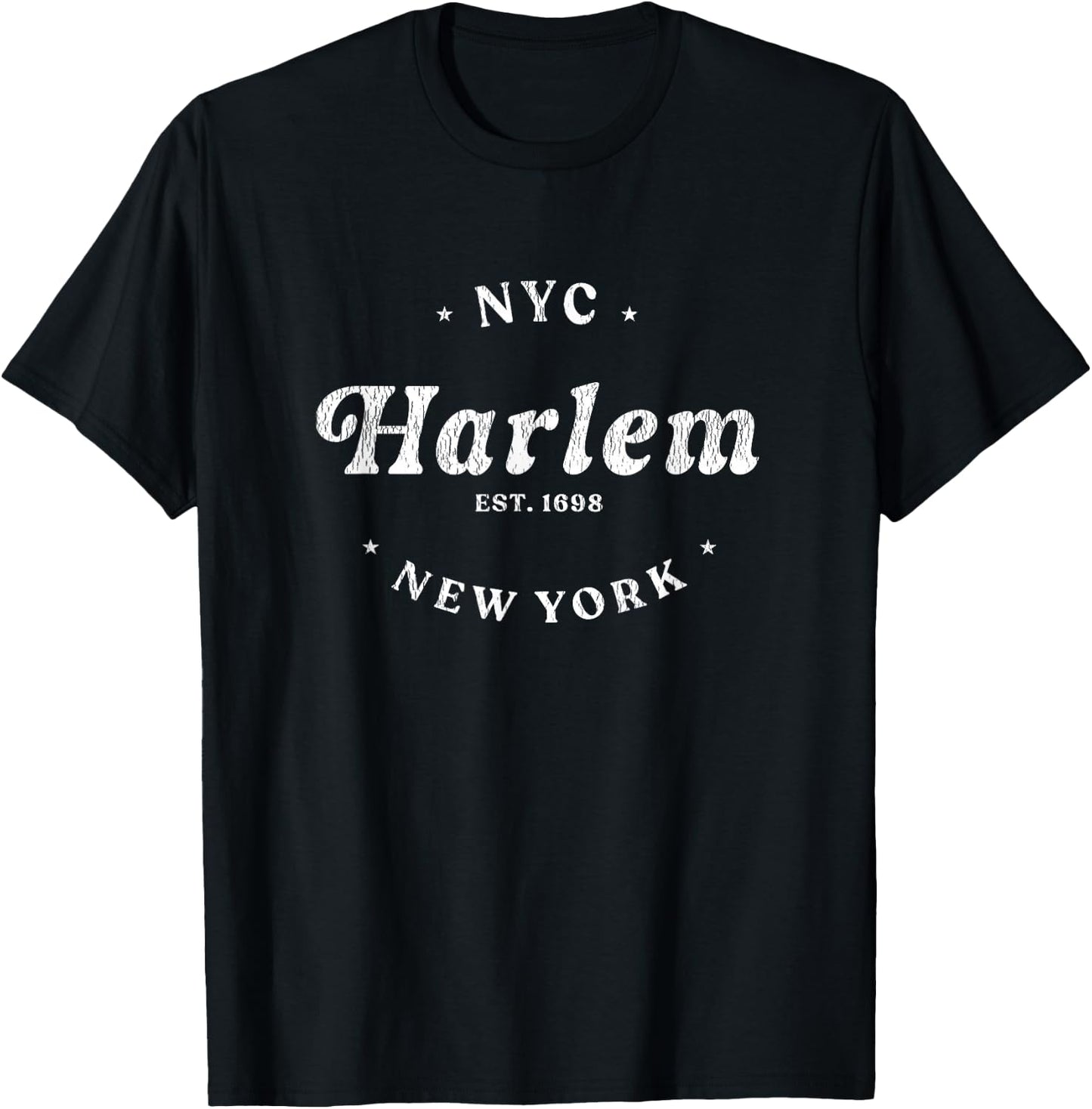 Harlem New York City NYC Men Women Retro Harlem T-Shirt - T-Shirt | Black