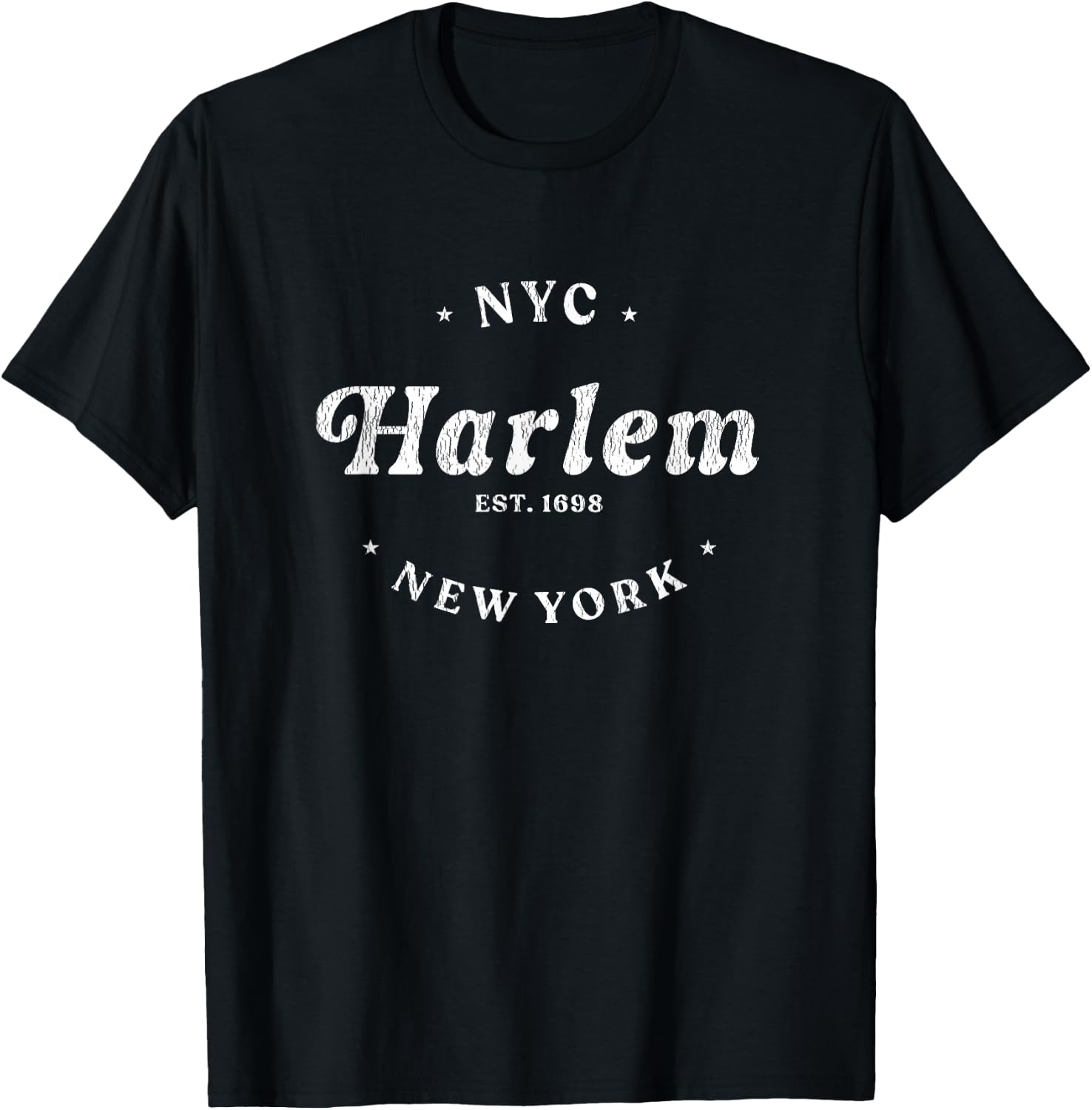 Harlem New York City NYC Men Women Retro Harlem T-Shirt - T-Shirt | Black