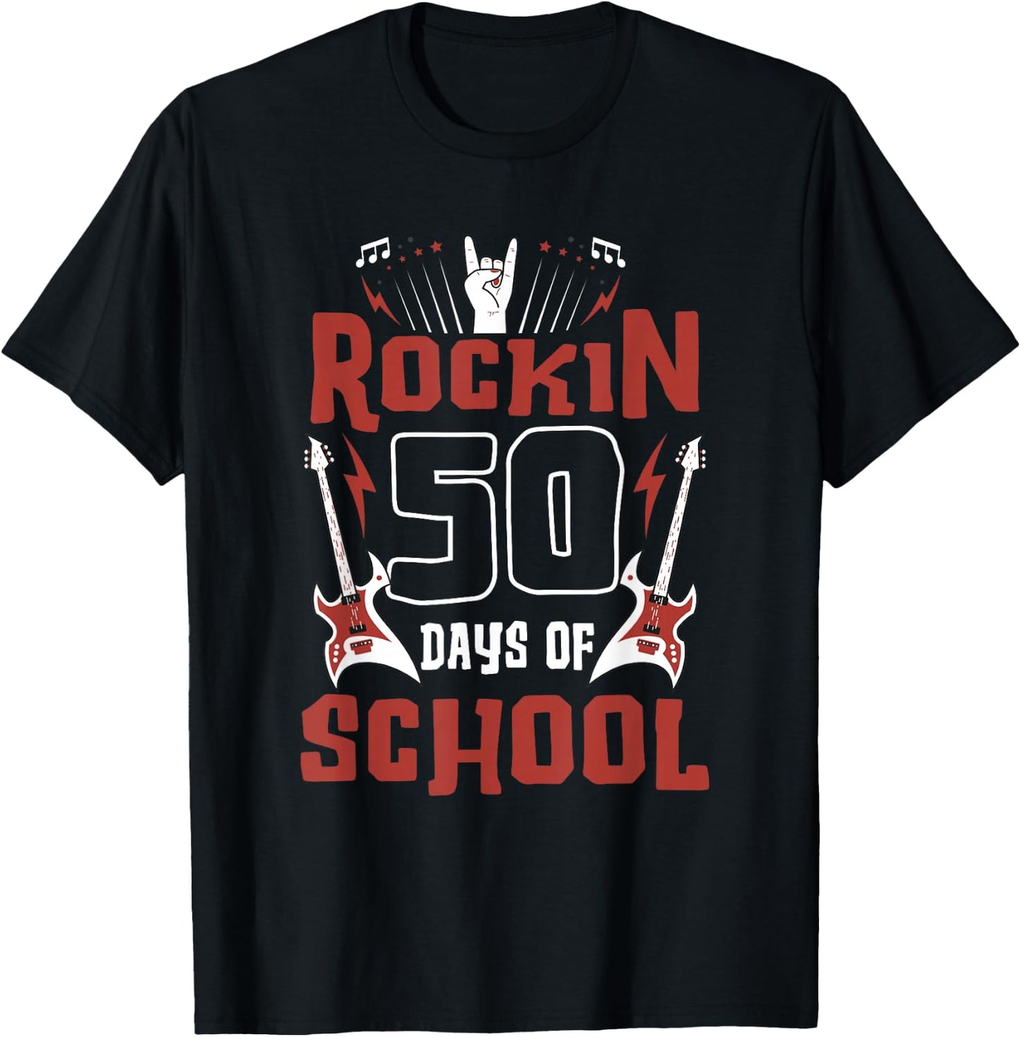 Rockin 50 Days Smarter T-Shirt - T-Shirt | Black
