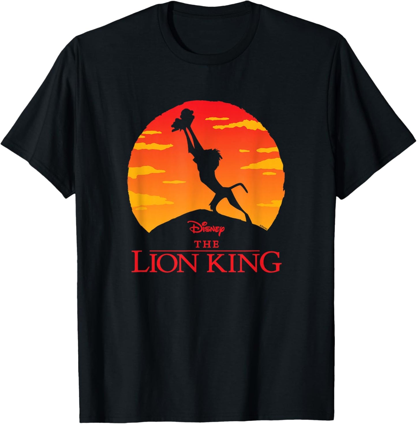 Lion King - Baby Simba Pride Rock Silhouette T-Shirt - T-Shirt | Black