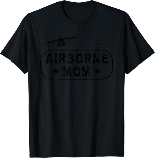 Airborne Mom T-Shirt - T-Shirt | Black